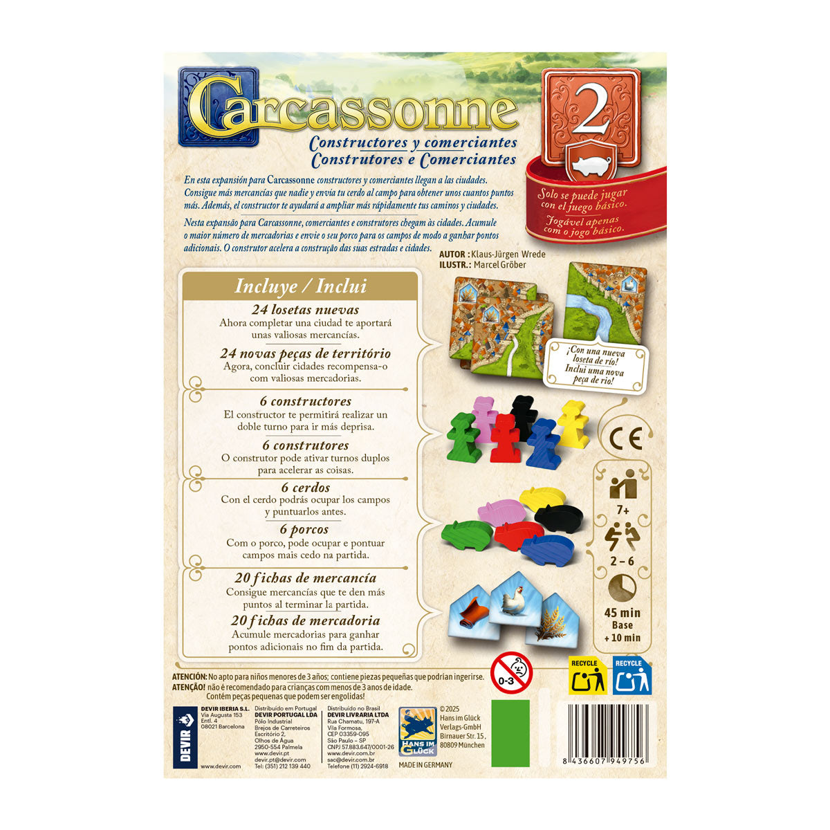 Carcassonne Constructores y Comerciantes (3ra edición)