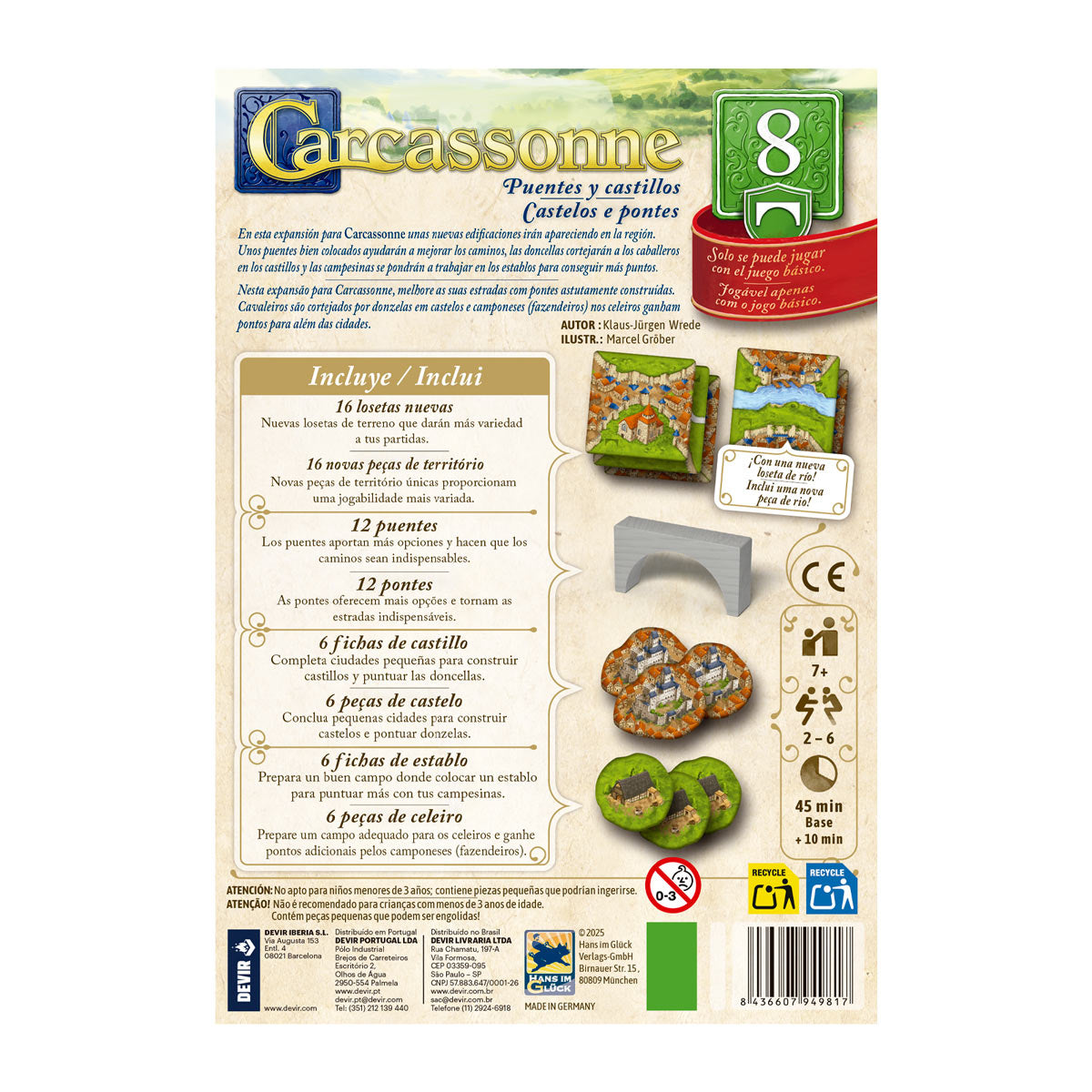 Carcassonne exp 8 Puentes y Castillos (3ra edición)