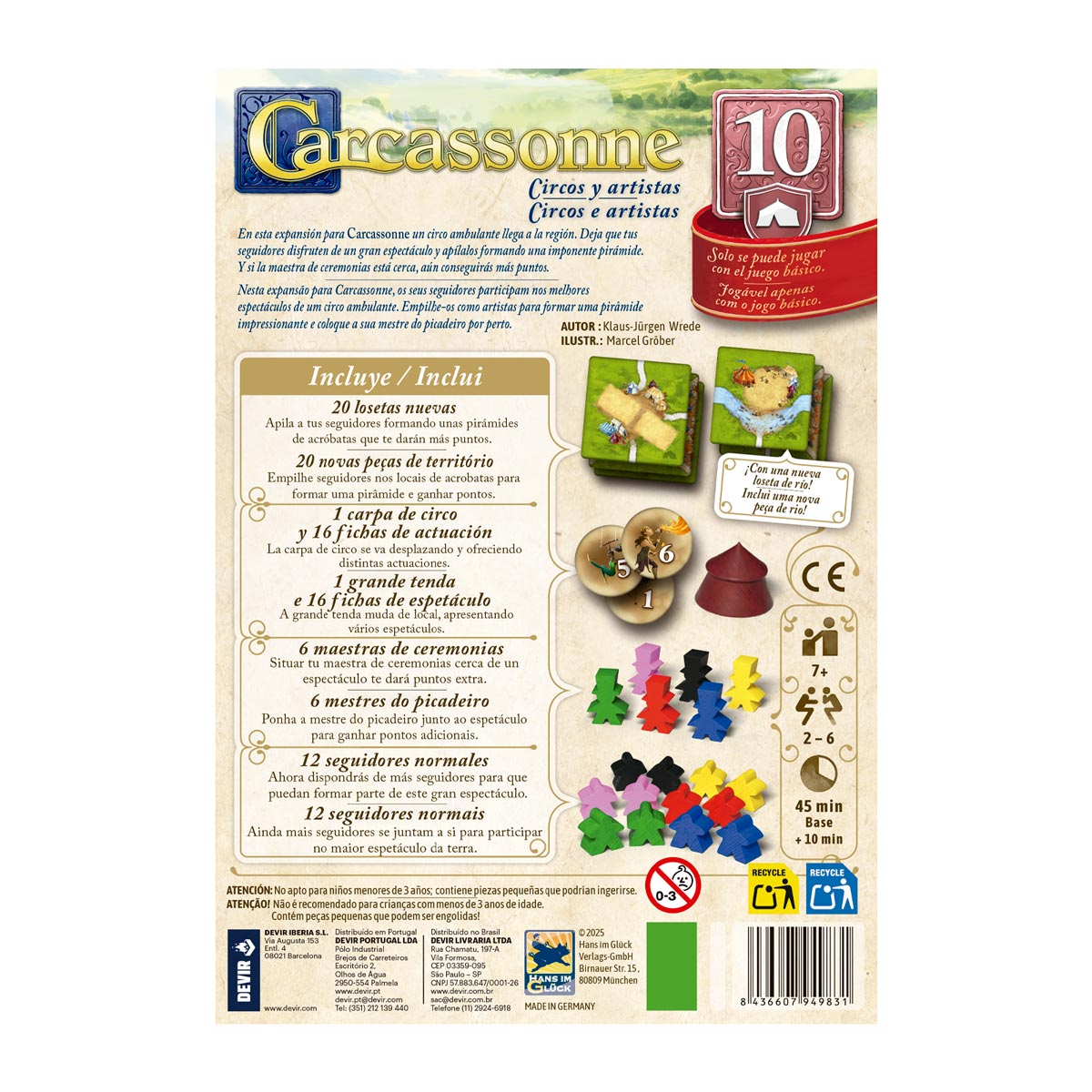 Carcassonne exp 10 Circos y artistas (3ra edición)