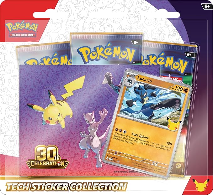 30th Aniversario - Tech Sticker Lucario (Inglés)