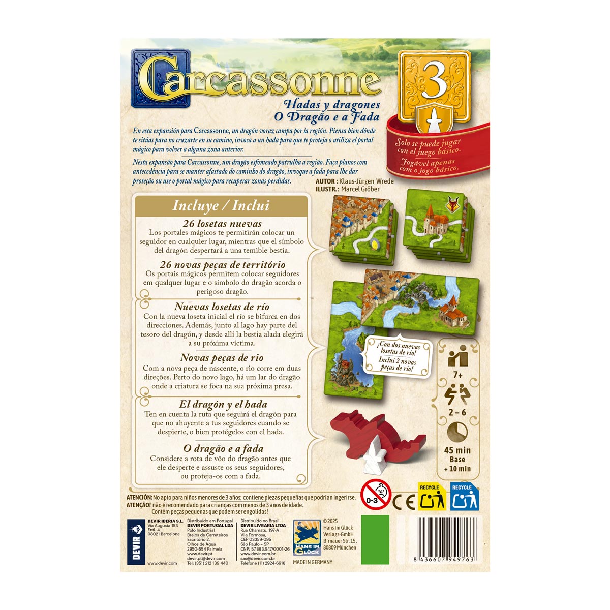 Carcassonne Dragones y hadas (3ra edición)
