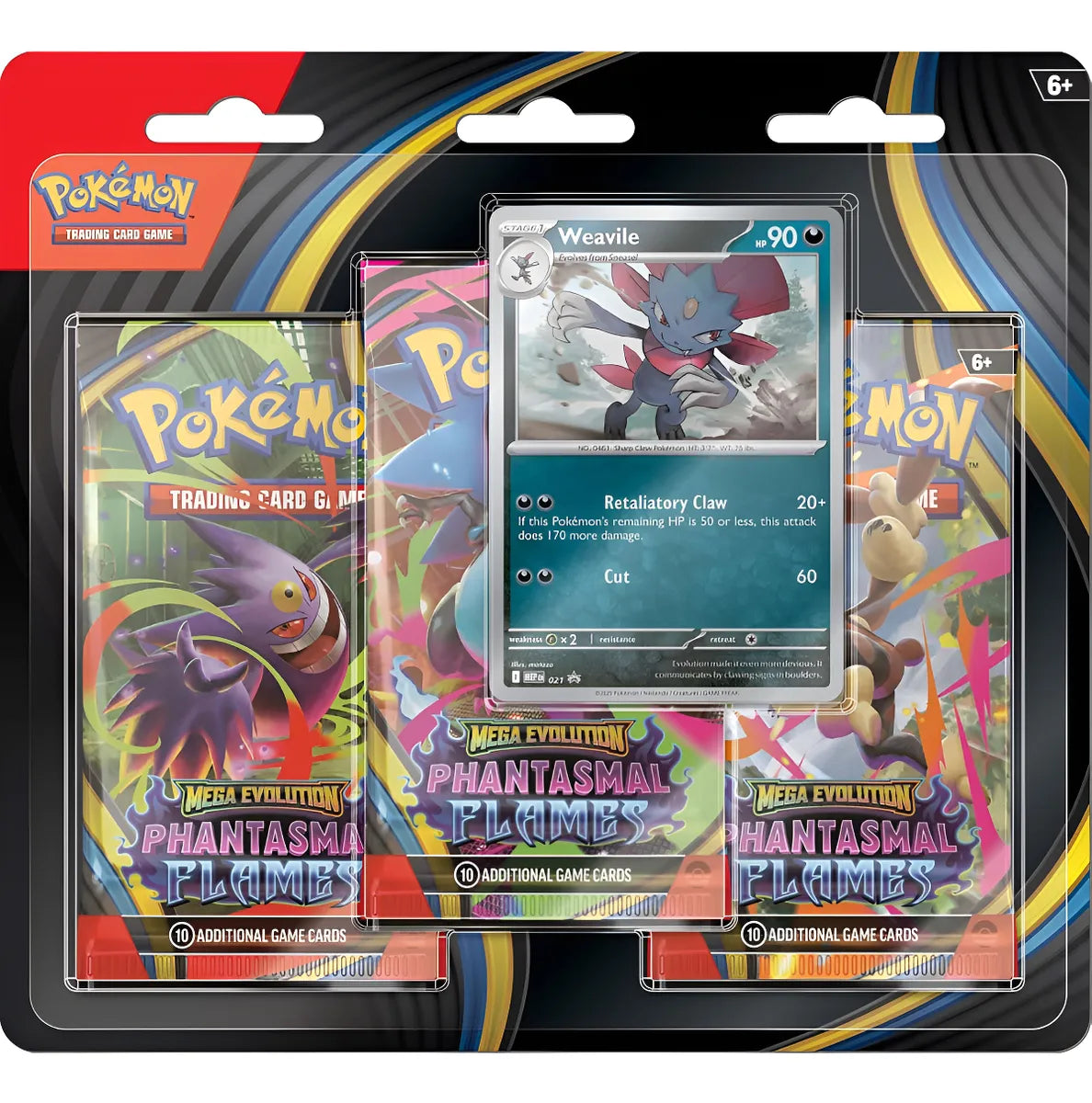 Phantasmal Flames 3-Pack Blister Weavile (Inglés)