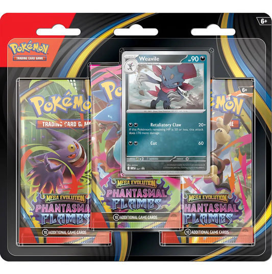 Phantasmal Flames 3-Pack Blister Weavile (Inglés)